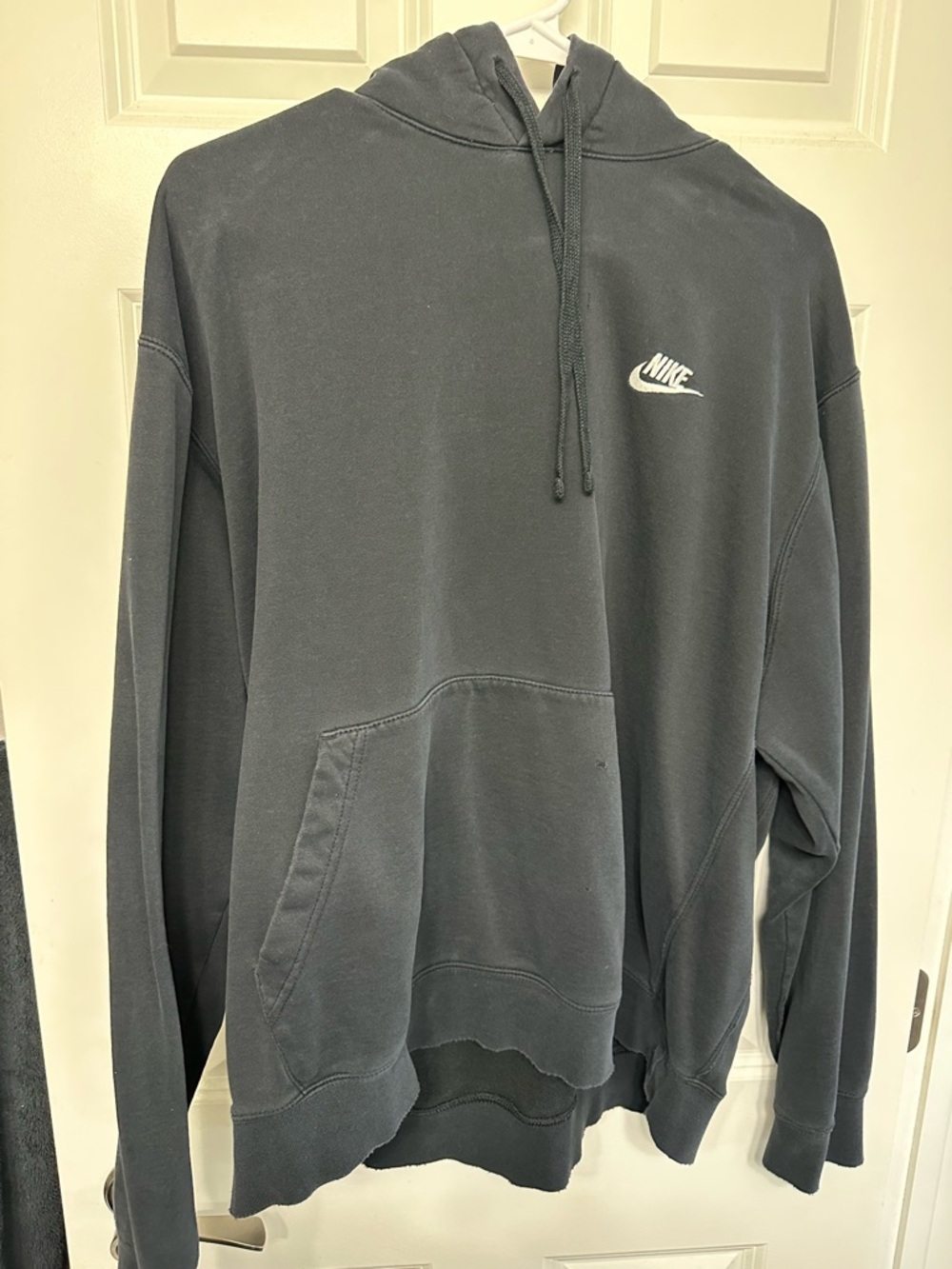 Nike Dark Gray Hoodie with White Swoosh